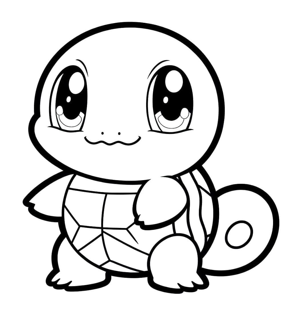 Squirtle utskriftsvennlig for barn fargelegging