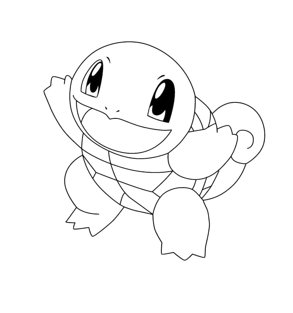 Squirtle vennlig fargeleggingsside