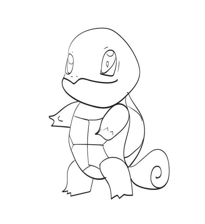 Tegning av Squirtle fargeleggingsside