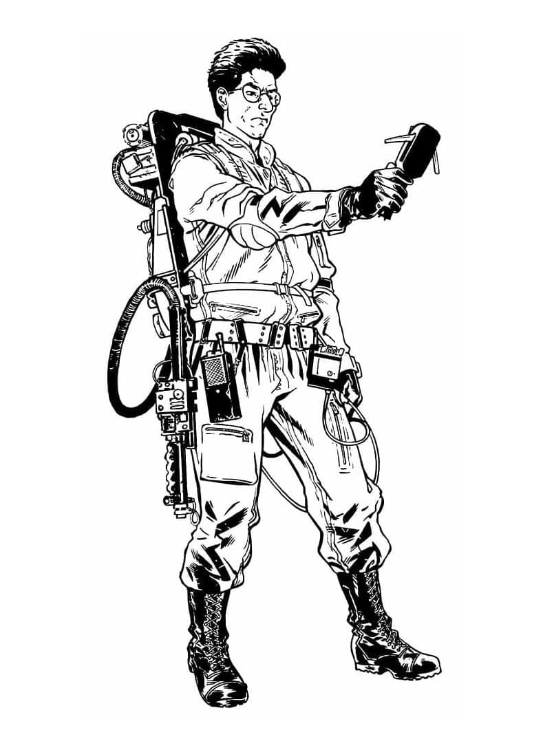 Ghostbusters Egon Spengler fargelegging