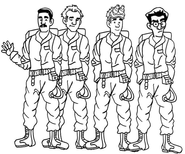 Ghostbusters-karakterer fargeleggingsside