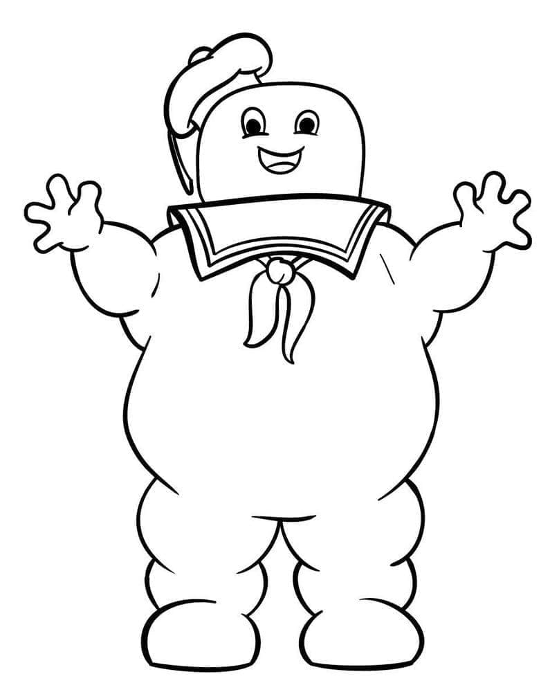 Stay Puft Marshmallow Man fra Ghostbusters fargeleggingsside