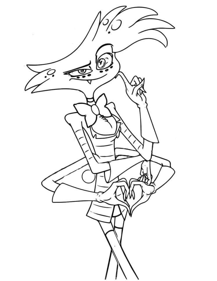 Angel Dust Hazbin Hotel fargelegging