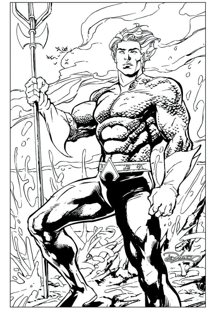 Aquaman fra DC Comic fargelegging