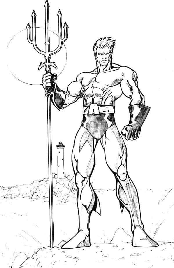 Aquaman fra DC fargelegging