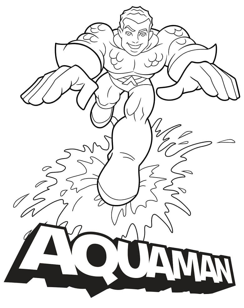 Aquaman i tegneserie fargelegging