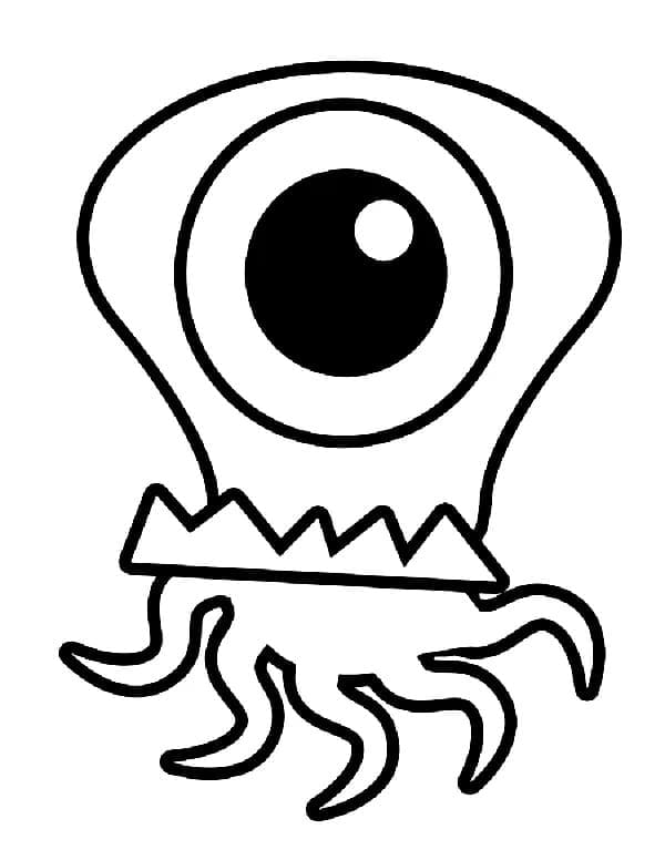 Blekksprutmonster fargelegging