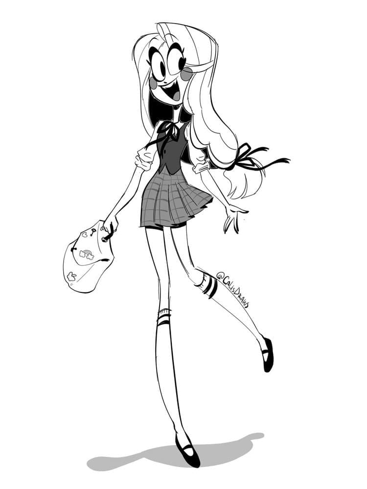 Charlie Magne Hazbin Hotel fargelegging