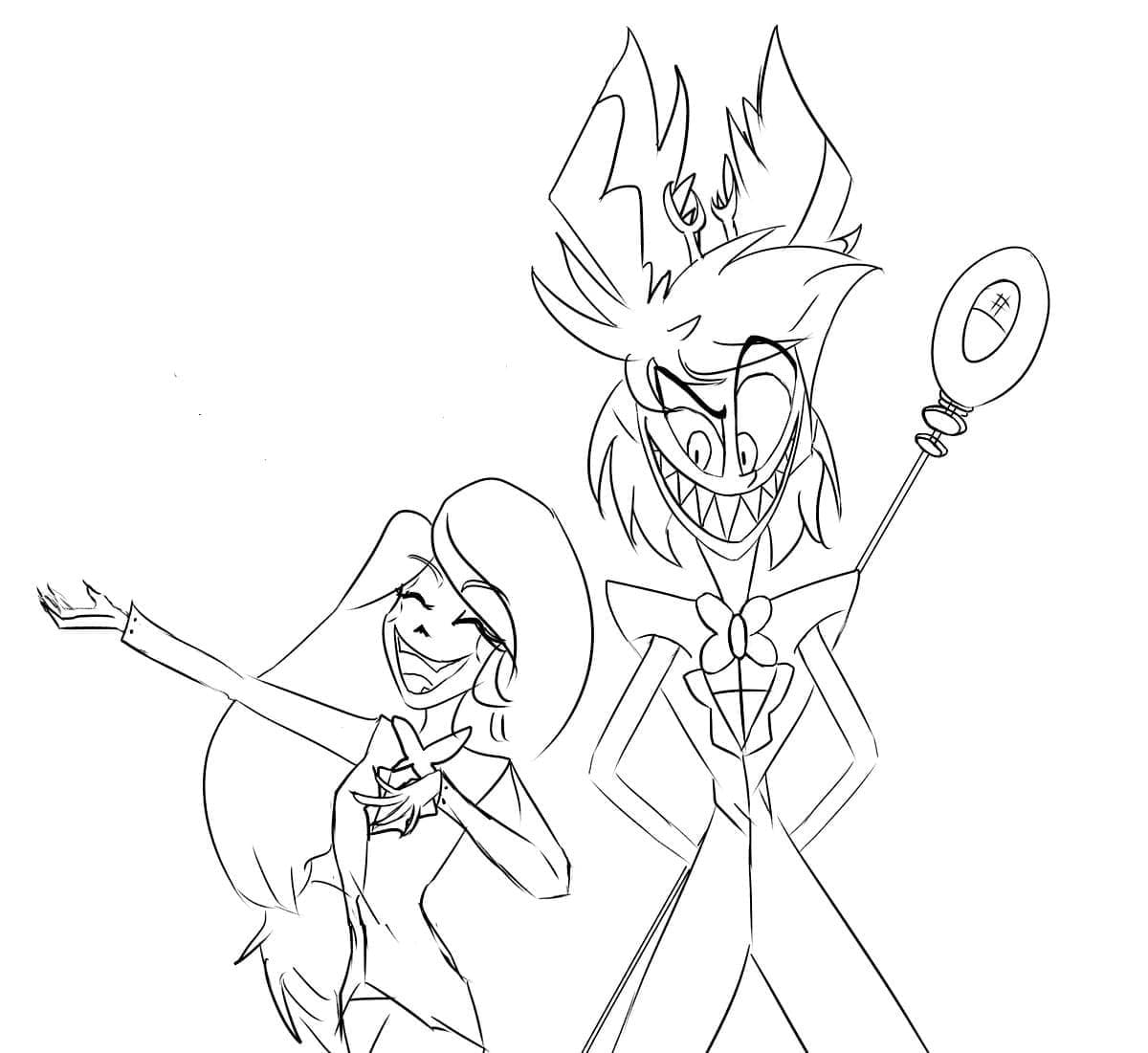 Charlie Magne og Alastor fargelegging