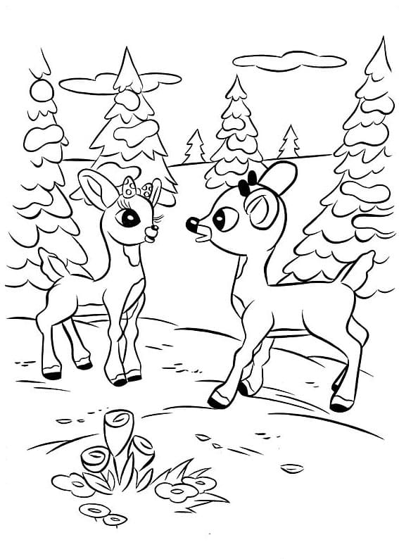 Clarice og Rudolf fargelegging