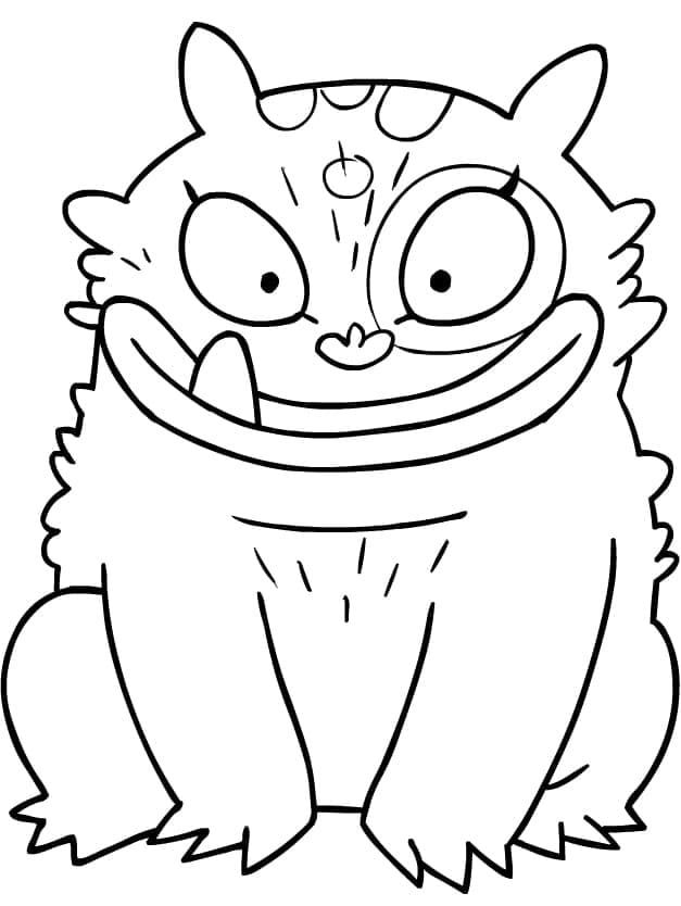 Et smilende monster fargelegging