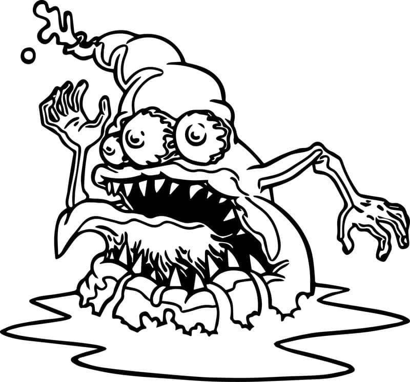 Et stygt monster fargelegging