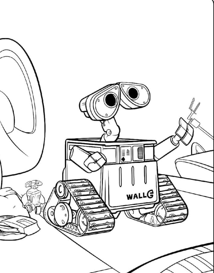 Evas følelser for Wall-E fargelegging