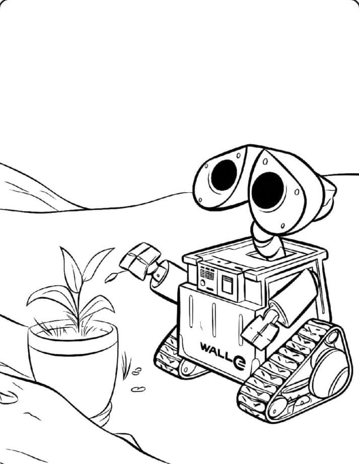 Eve forstår Wall-E fargelegging