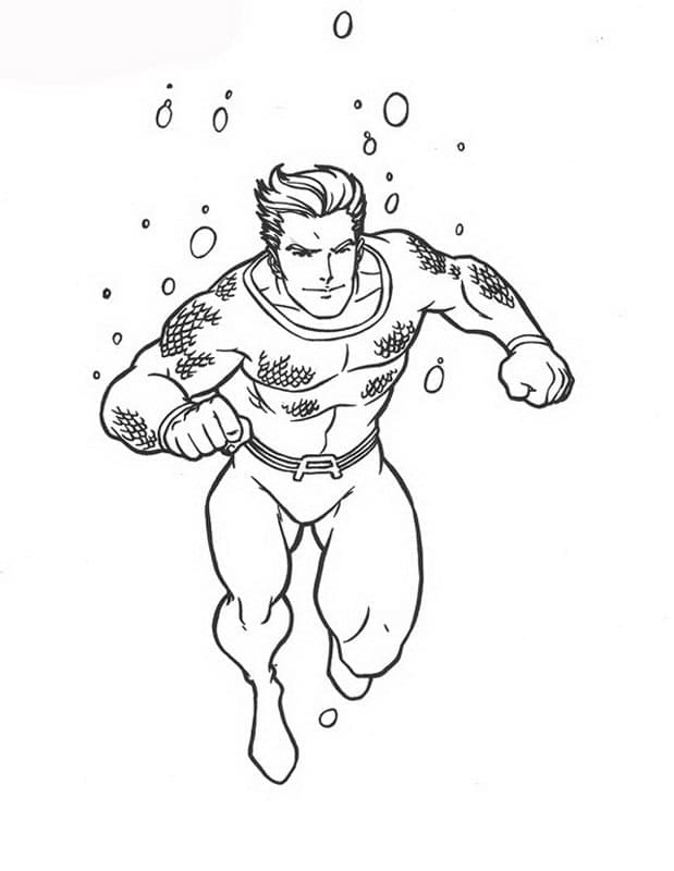 Fantastisk Aquaman fargelegging