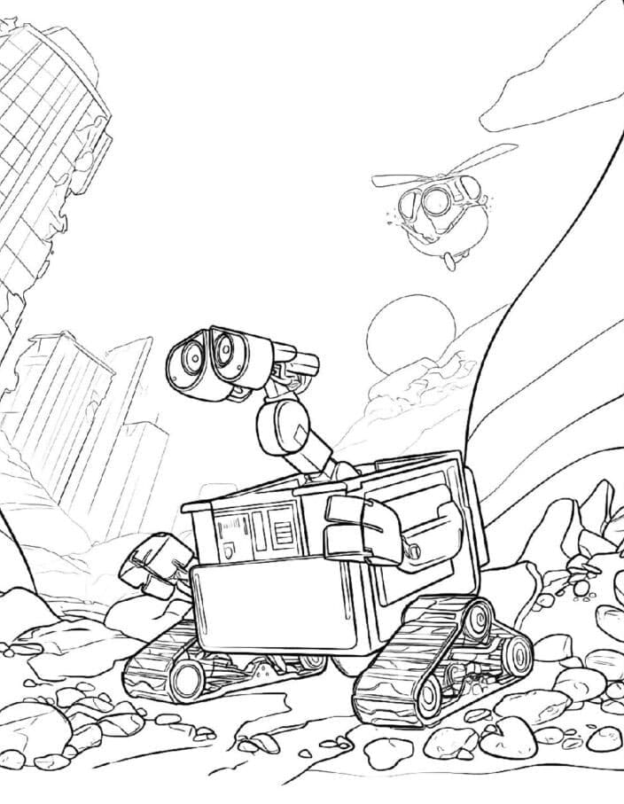 Folk guidet av Wall-E fargelegging