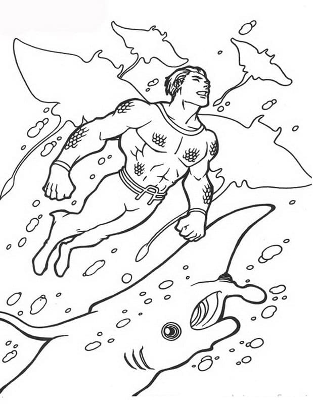Gratis Aquaman fargelegging