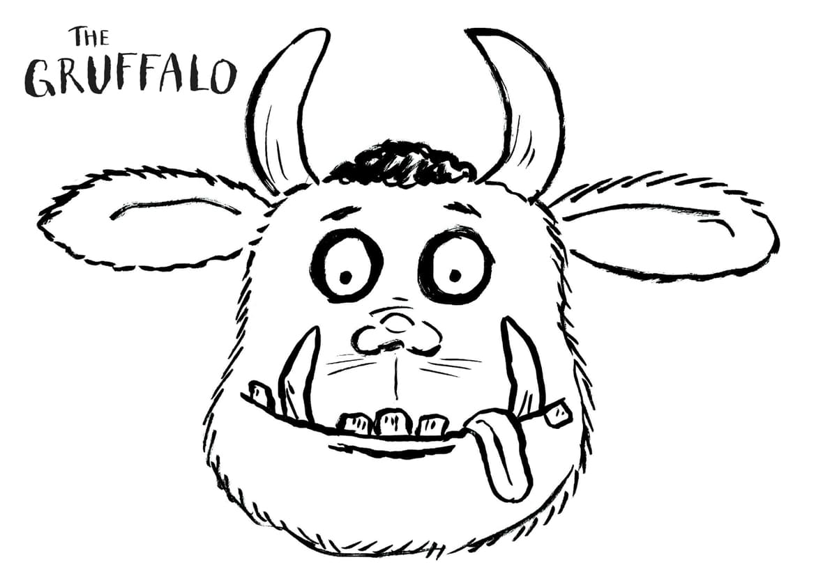 Gruffalo ansikt fargelegging