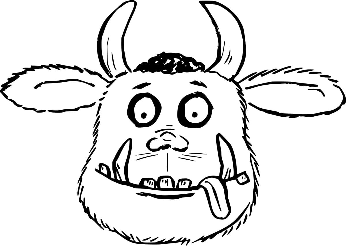 Gruffalo maske fargelegging
