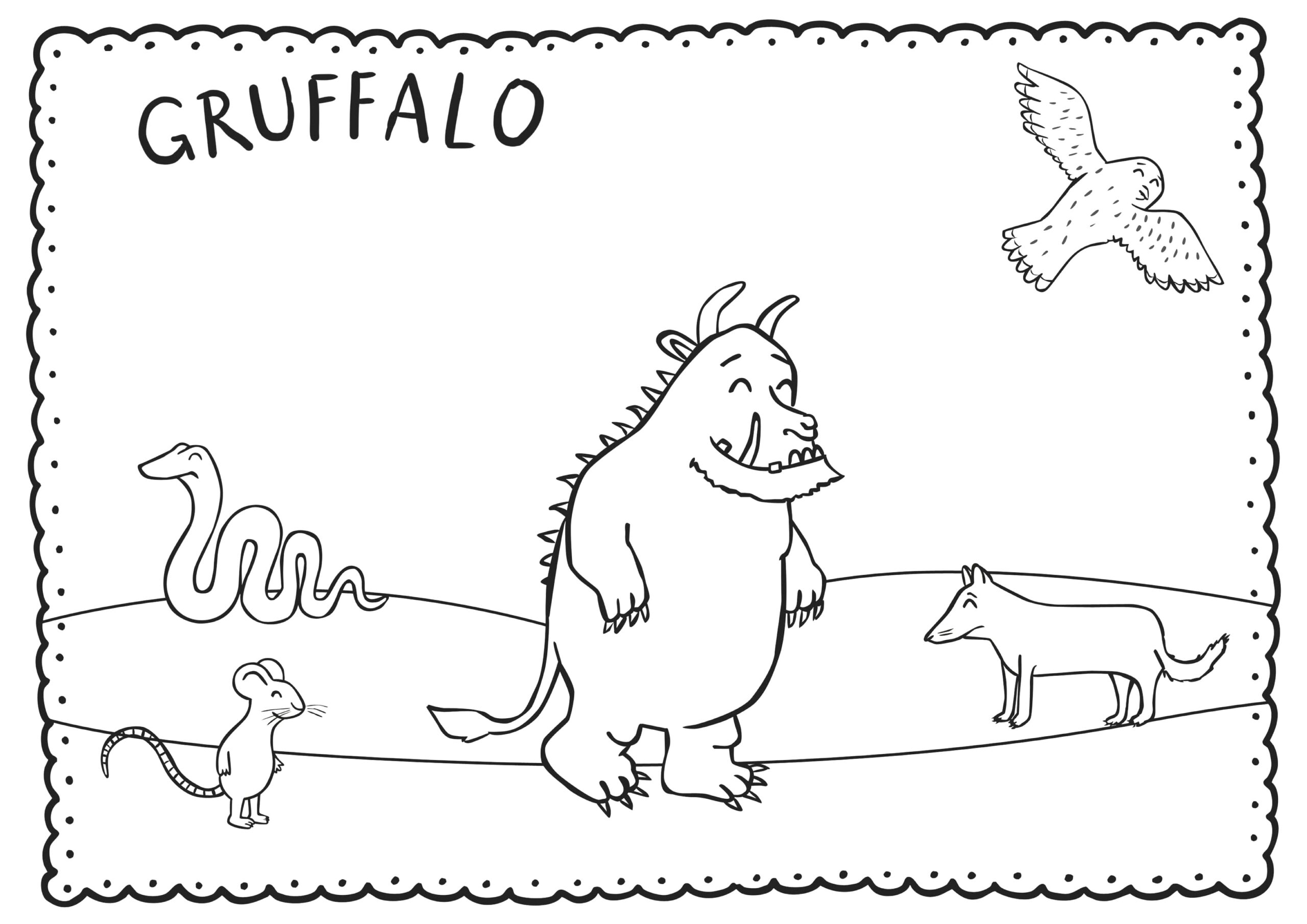 Gruffalo vennlig fargelegging