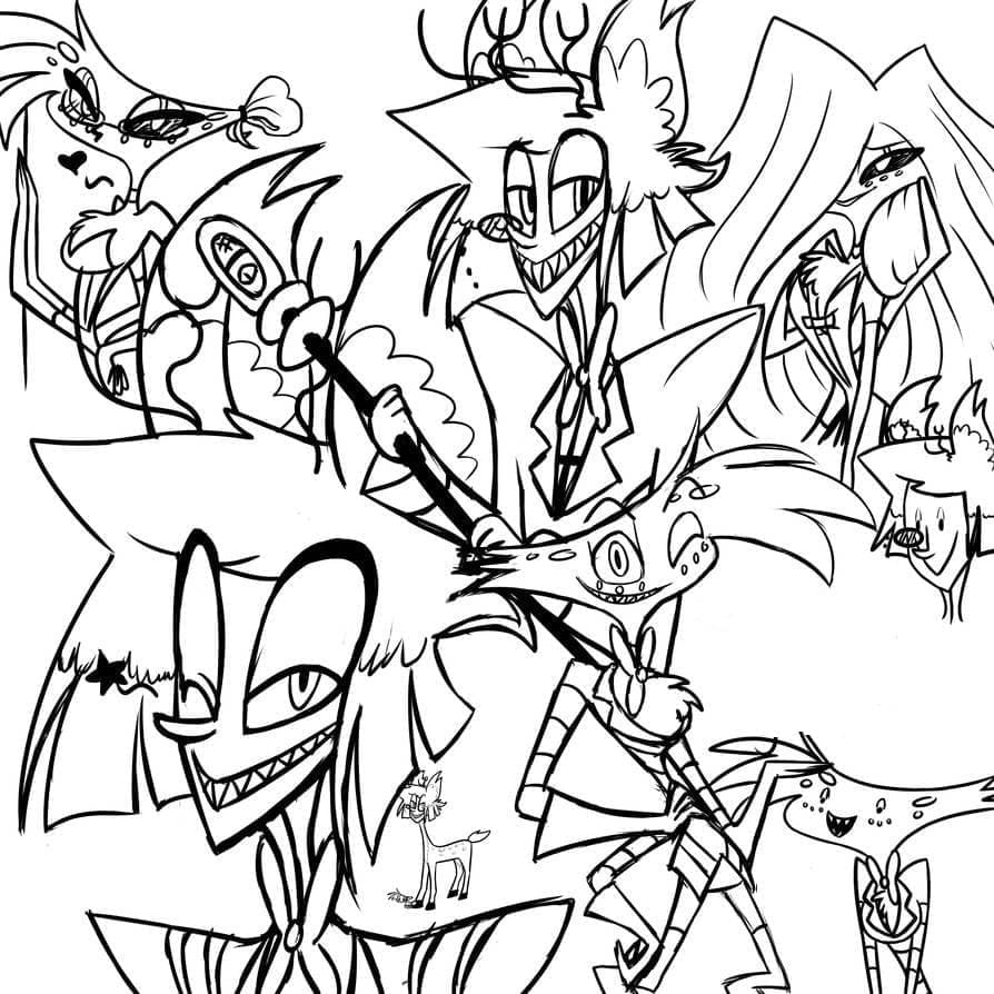 Hazbin Hotel Gratis utskrivbar fargelegging