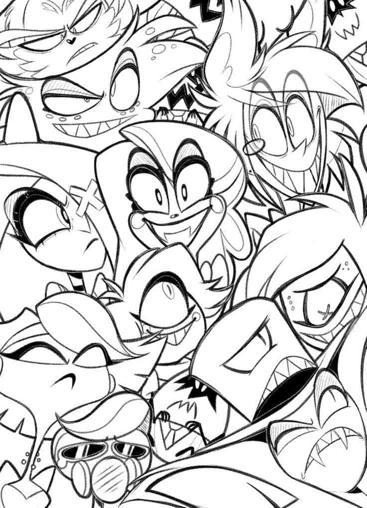 Hazbin Hotel fargelegging