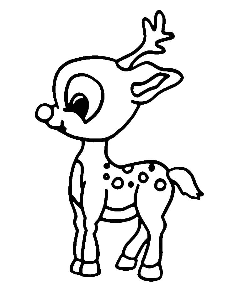 Herlige lille Rudolf fargelegging