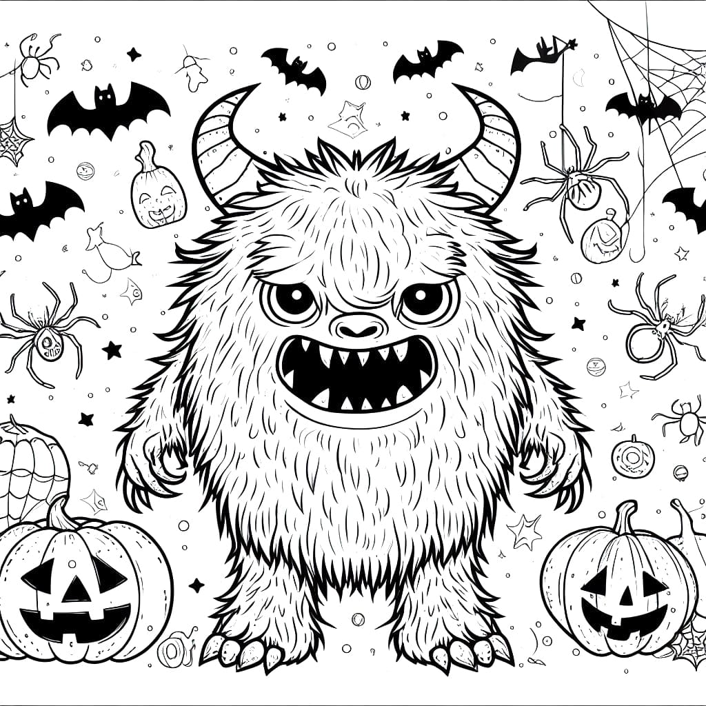 Lite Halloween-monster fargelegging