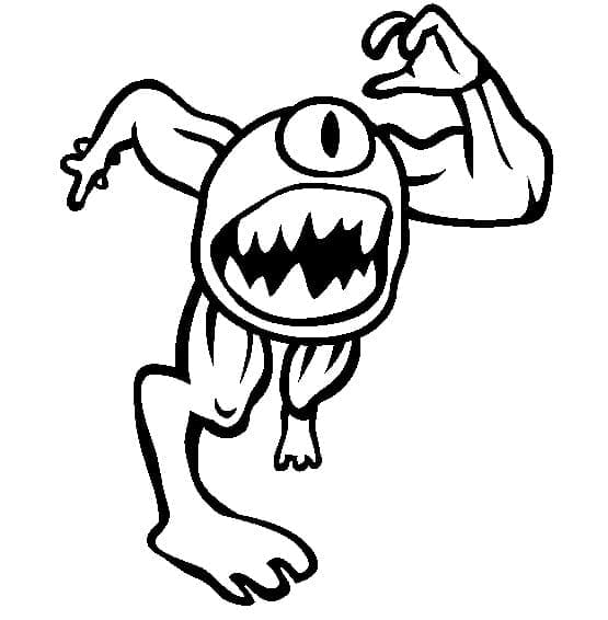 Løpende monster fargelegging