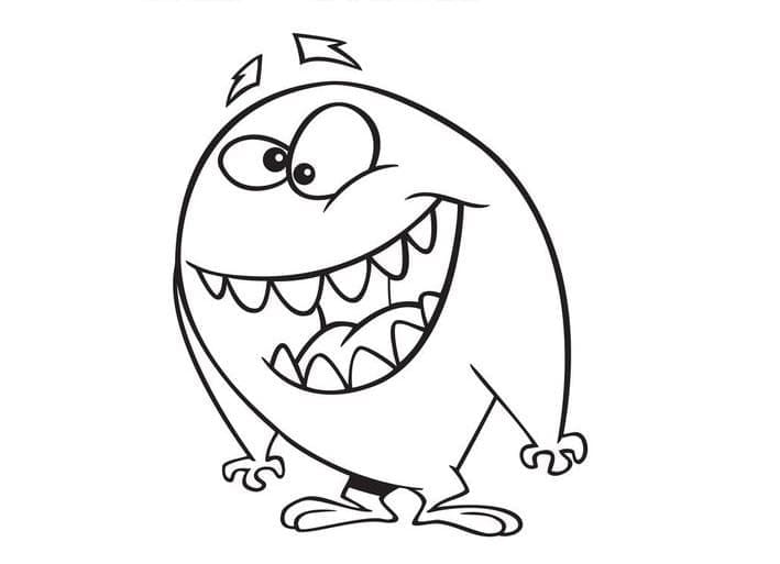 Morsomt monster fargelegging