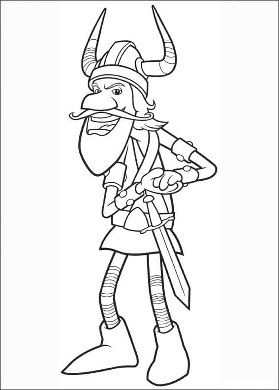 Pokka fra Vikke Viking fargelegging