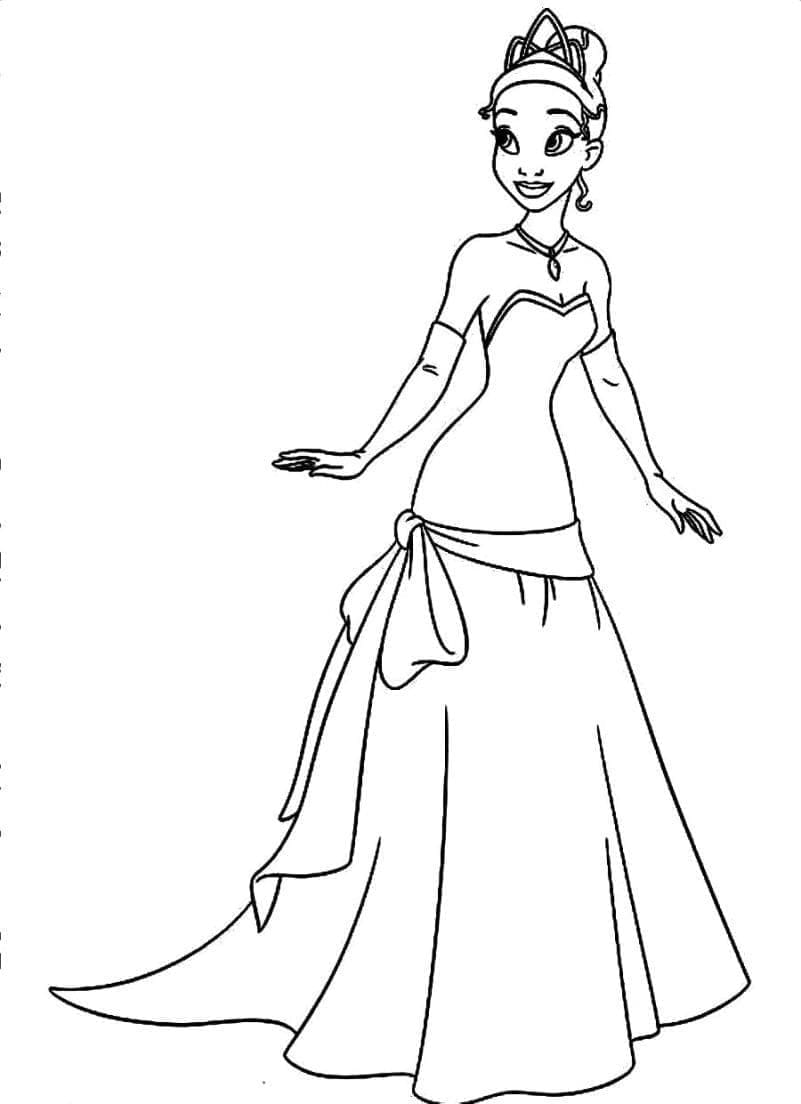 Prinsesse Tiana i Disney fargelegging