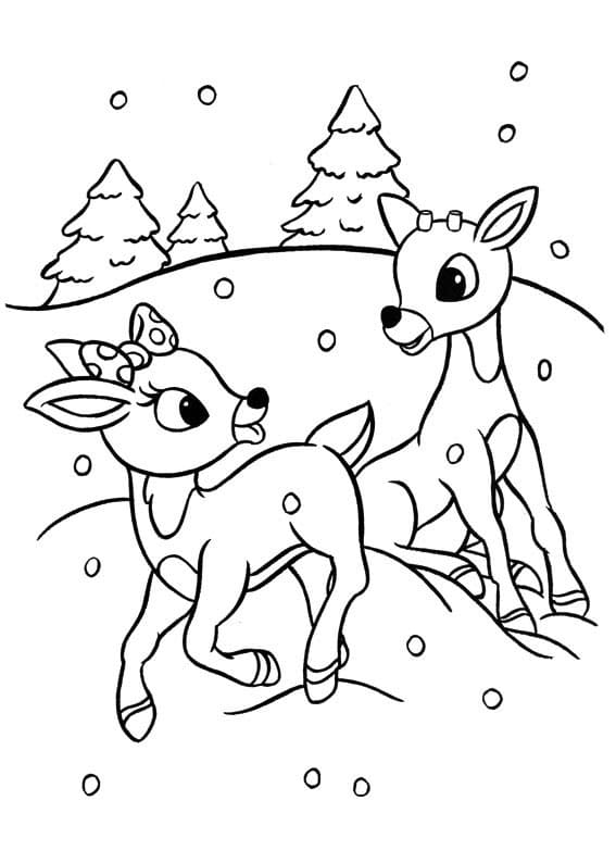 Rudolf med Clarice fargelegging