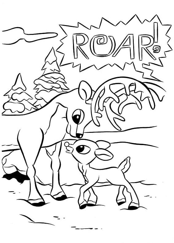 Rudolf og Donner fargelegging