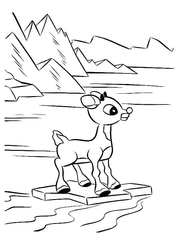 Rudolf på isen fargelegging