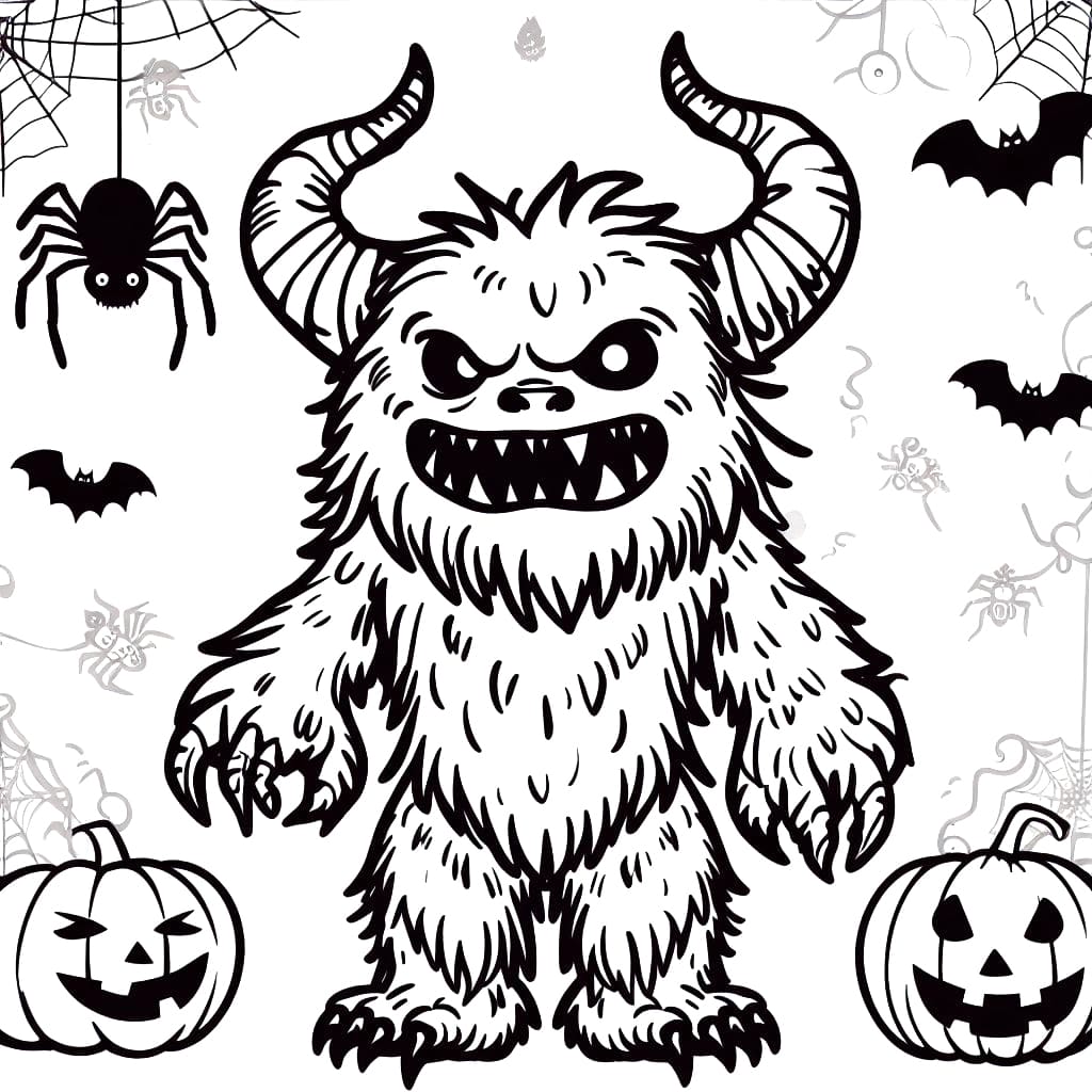 Sint Halloween-monster fargelegging