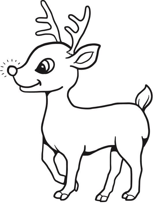 Smilende Rudolf fargelegging