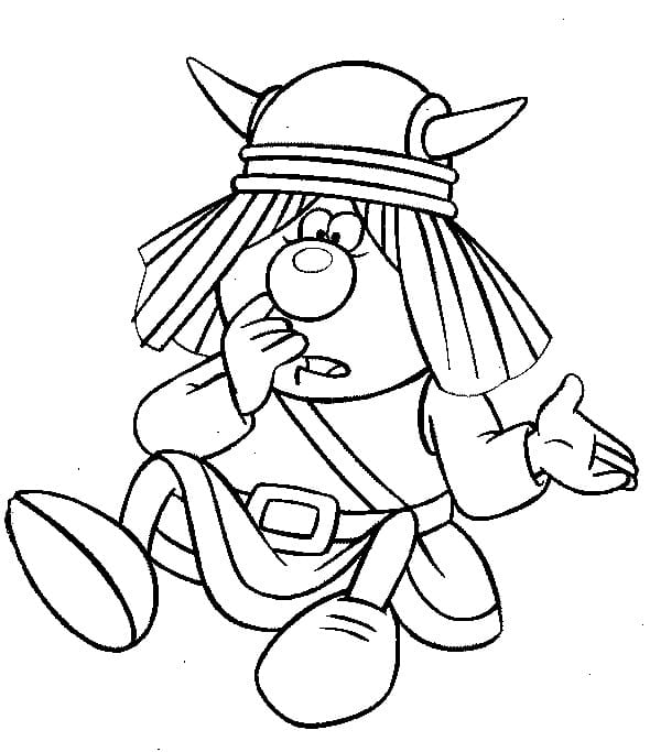 Snorre i Vikke Viking fargelegging