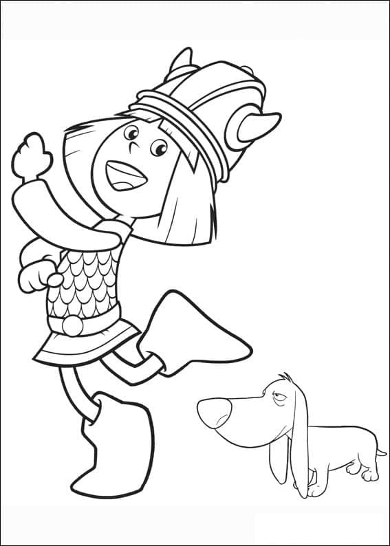 Søte Vikke Viking fargelegging