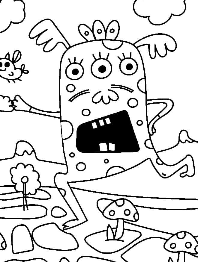 Tegning av monster fargelegging