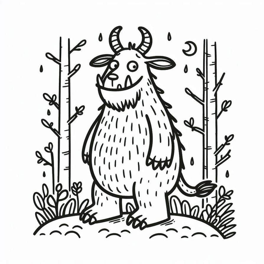 Tegning Gruffalo fargelegging