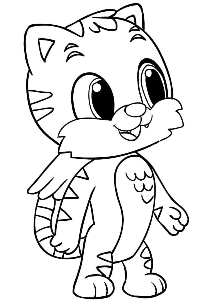 Tigrette i Hatchimals fargelegging