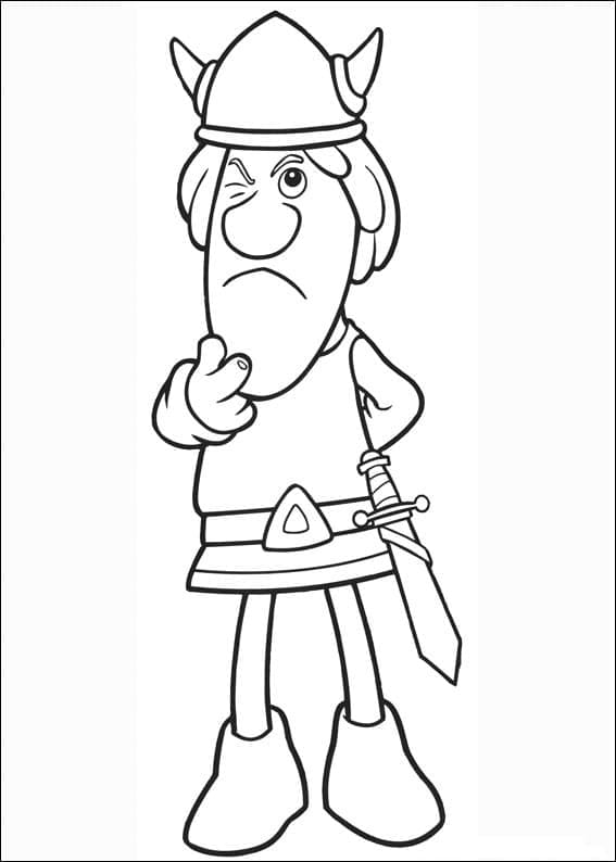 Tjure fra Vikke Viking fargelegging