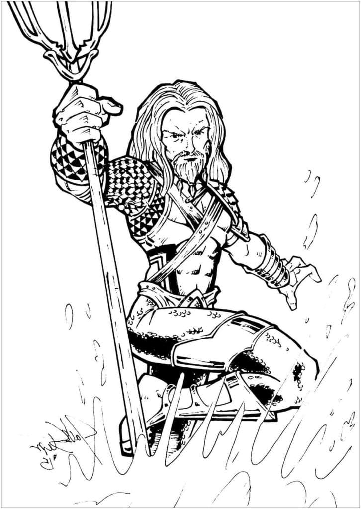 Trykk Aquaman fargelegging