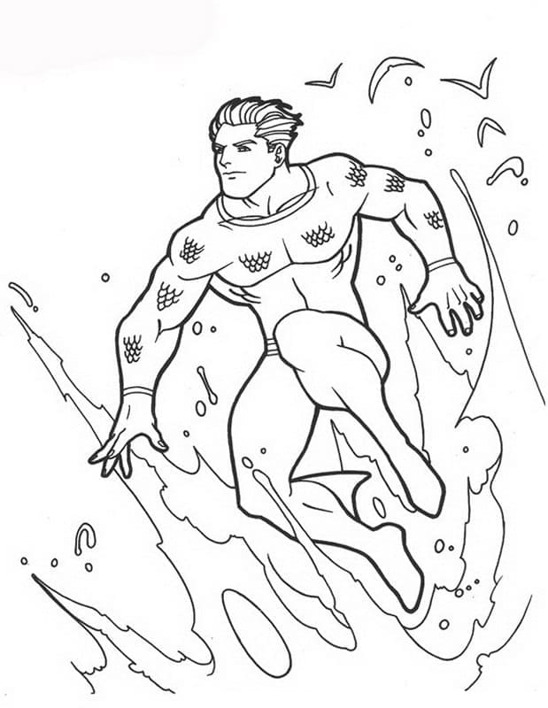Utskrivbar Aquaman fargelegging