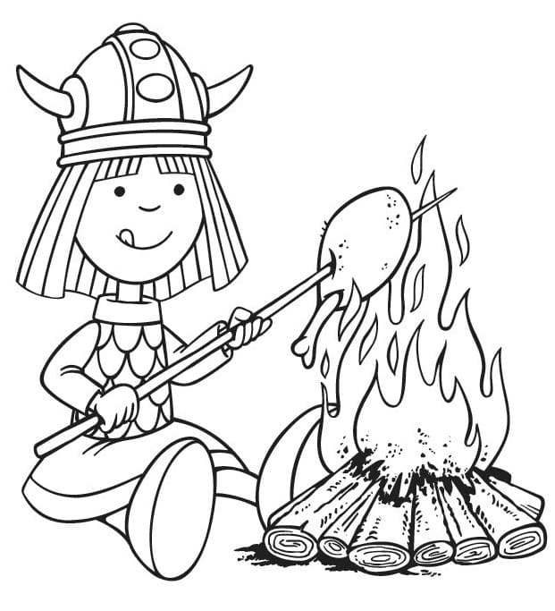 Vikke Viking-bilde fargelegging