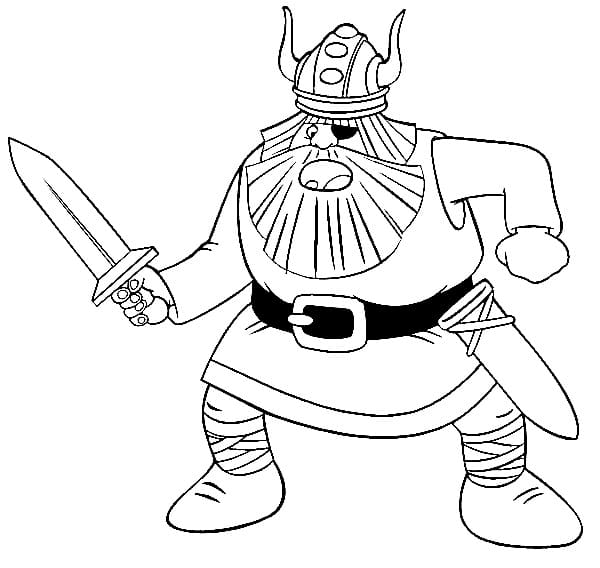 Vikke Viking Halvar fargelegging