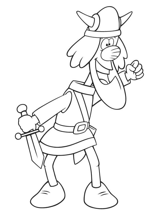 Vikke Viking Tjure fargelegging