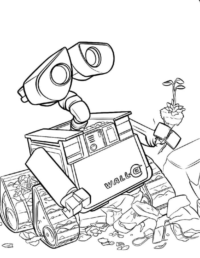Wall-E fingerplante fargelegging
