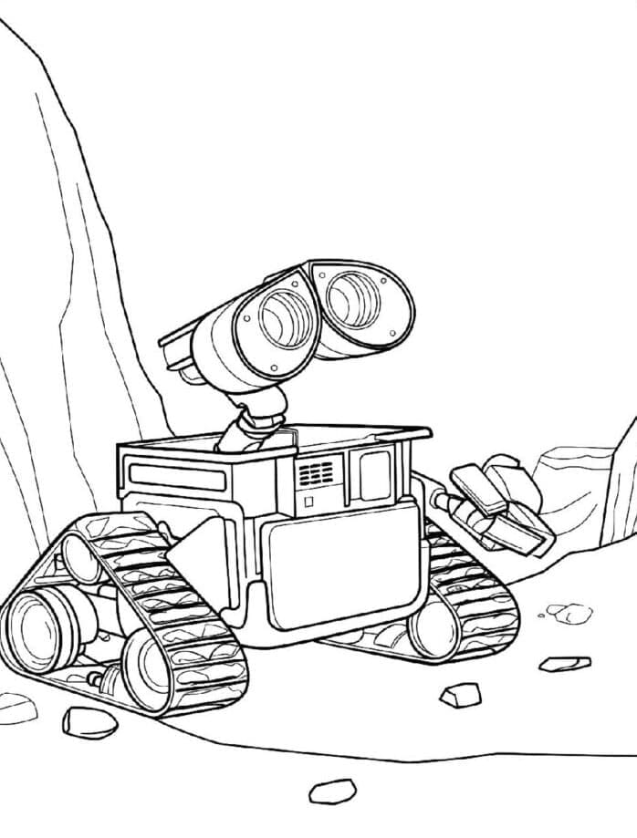 Wall-E i stålstormen fargelegging